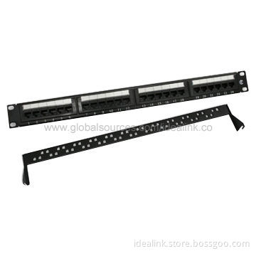 24/48-port Patch Panels with FTP/UTP Cat5e/6 Network Cables, Supports 22 to 26AWG, StandardNew